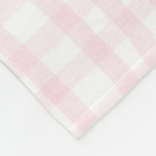 Couverture Polaire Ava Personnalisé Pink Bow & En vichy Print (Coin)