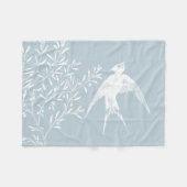 Couverture Polaire Avaler l'oiseau survolant les branches d'olivier (Devant (Horizontal))