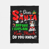 Couverture Polaire Avant D'Expliquer Combien Vous Connaissez Xmas Pap (Devant)