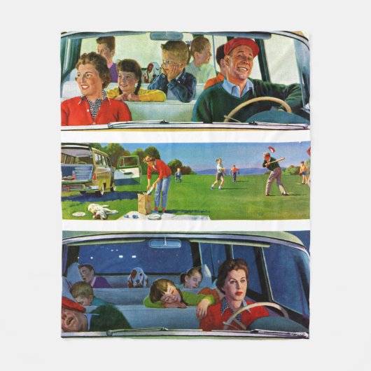 Couverture Polaire Avant, pendant et après le pique-nique (Devant)