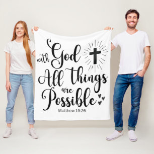 Couverture Polaire Avec Dieu toutes les choses sont possibles - Matth