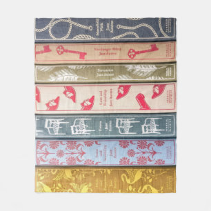 Couverture polaire avec les livres de Jane Austen