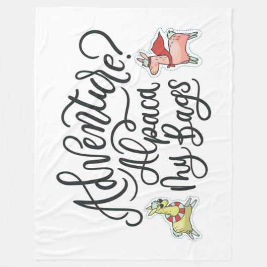 Couverture Polaire Aventure ? Alpaga mes sacs (Devant)