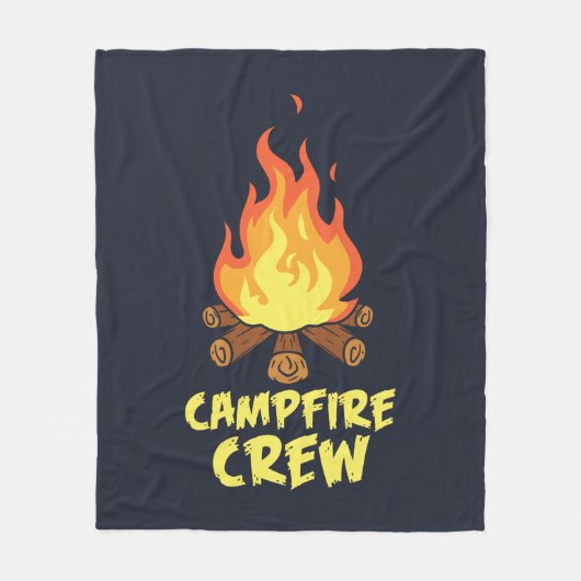 Couverture Polaire Aventure Campfire Crew Famille Vacances (Devant)