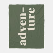 Couverture Polaire Aventure | Citation simple et inspirée verte (Devant)