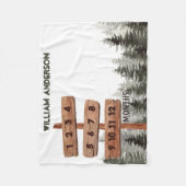 Couverture Polaire Aventure Rustique Bois & Arbre Aquarelle Jalon (Devant)