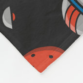 Couverture Polaire Aventure spatiale : planètes, motif de fusées. (Coin)