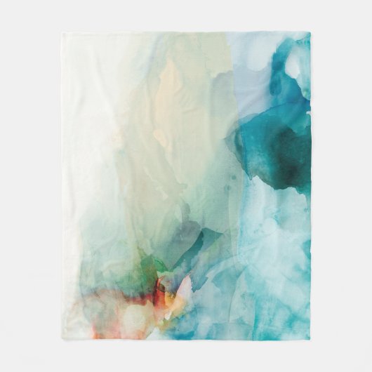 Couverture Polaire Aversion - Aquarelle bleue (Devant)