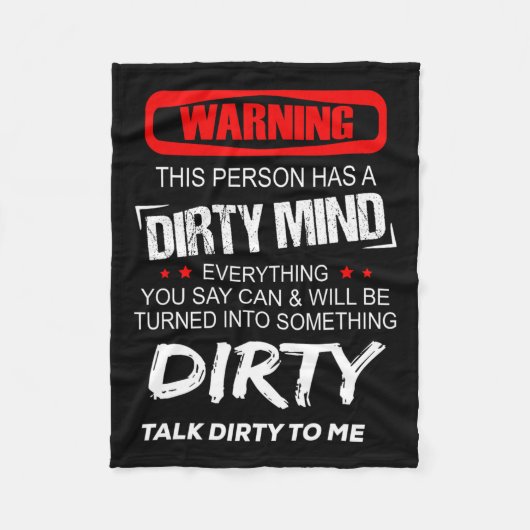 Couverture Polaire Avertissement Cette Personne A Un Esprit Sale Tout (Devant)