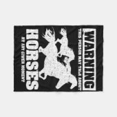 Couverture Polaire Avertissement Cette Personne Peut Parler De Chevau (Devant (Horizontal))