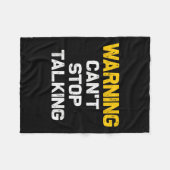 Couverture Polaire Avertissement ne peut pas arrêter de parler _ Funn (Devant (Horizontal))