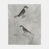 Couverture Polaire Aviaire argenté | Une paire d'oiseaux (Devant)