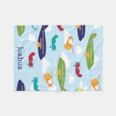 Couverture Polaire Aviateur personnalisé de garçon (Devant (Horizontal))