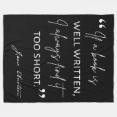 Couverture Polaire Avid Reader II - Citation Jane Austen (Devant (Horizontal))
