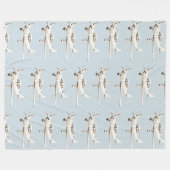 Couverture Polaire Avion bleu blanc (Devant (Horizontal))