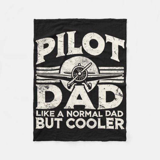 Couverture Polaire Avion pilote père (Devant)