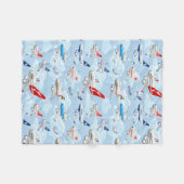 Couverture Polaire Avions civils commerciaux de caricature sans soudu (Devant (Horizontal))