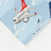 Couverture Polaire Avions civils commerciaux de caricature sans soudu (Coin)