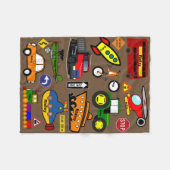 Couverture Polaire Avions, trains et automobiles personnalisés (Devant (Horizontal))