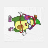 Couverture Polaire Avocado à musique avec casque (Devant (Horizontal))