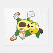 Couverture Polaire Avocado au football (Devant (Horizontal))