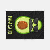 Couverture Polaire Avocado Dad Papacado Funny Daddy Father Avocado  (Devant (Horizontal))