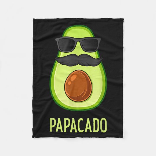 Couverture Polaire Avocado Dad Papacado Funny Daddy Father Avocado  (Devant)