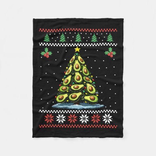 Couverture Polaire Avocado Noël Arbre Vilain Noël Sweat Noël Noël (Devant)