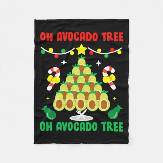 Couverture Polaire Avocado Tree Funny Food Vegan Christmas Gift (Devant)