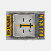 Couverture Polaire avocat Recherché, écailles, cravate jaune, gris (Devant (Horizontal))