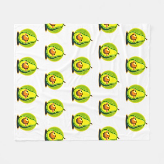 Couverture Polaire avocats mignons (Devant (Horizontal))