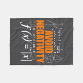 Couverture Polaire Avoid Negativity Funny Math Mathematician Teacher  (Devant (Horizontal))