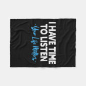 Couverture Polaire Avoir le temps d'écouter la santé mentale Suicide (Devant (Horizontal))