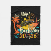 Couverture Polaire Aw Ship It's A Birthday Trip 2026 Retro Birthday C (Devant)