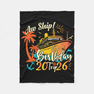 Couverture Polaire Aw Ship It's A Birthday Trip 2026 Retro Birthday C
