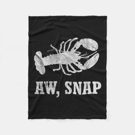 Couverture Polaire Aw Snap Funny Lobster Pun Nouveauté Graphique (Devant)