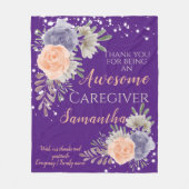 Couverture Polaire Awesome aidant Merci Floral (Devant)