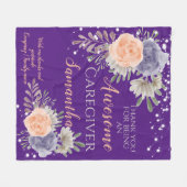 Couverture Polaire Awesome aidant Merci Floral (Devant (Horizontal))