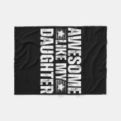 Couverture Polaire Awesome Comme Ma Fille Cadeaux Hommes Drôle Pères (Devant (Horizontal))