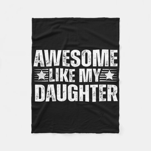 Couverture Polaire Awesome Comme Ma Fille Cadeaux Hommes Drôle Pères (Devant)