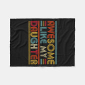 Couverture Polaire Awesome Like My Daughter For Dad Men Funny Fathers (Devant (Horizontal))