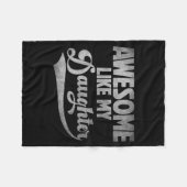Couverture Polaire Awesome Like My Daughter For Dad Men Funny Fathers (Devant (Horizontal))
