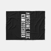 Couverture Polaire Awesome Like My Daughter Funny Father's Day Cute D (Devant (Horizontal))