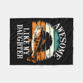 Couverture Polaire Awesome Like My Daughter Retro Fishing Dad Funny F (Devant (Horizontal))