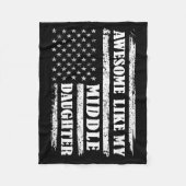 Couverture Polaire Awesome Like My Middle Daughter Men Funny For Dad (Devant)