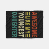 Couverture Polaire Awesome Like My Youngest Daughter Father's Day Mot (Devant (Horizontal))