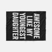 Couverture Polaire Awesome Like My Youngest Daughter Funny Dad Joke F (Devant (Horizontal))