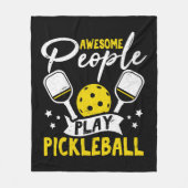 Couverture Polaire Awesome People Jouer Pickleball Funny Paddleball P (Devant)