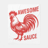 Couverture Polaire Awesome Rooster de sauce drôle (Devant)
