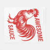 Couverture Polaire Awesome Rooster de sauce drôle (Devant (Horizontal))